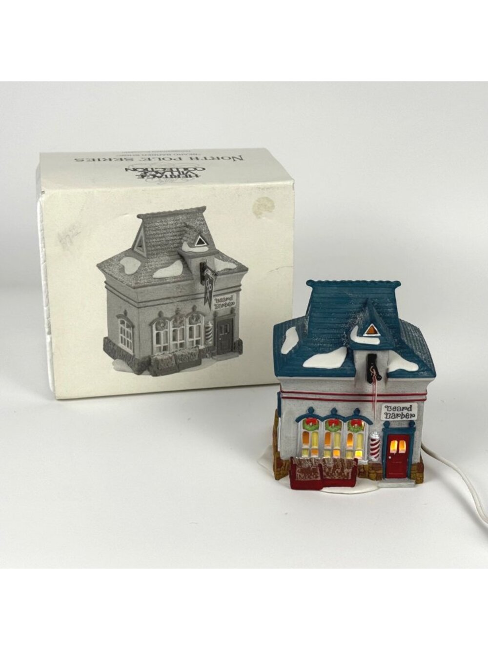 Department 56 Beard Barber Shop 5634-O Hand-Painted Porcelain